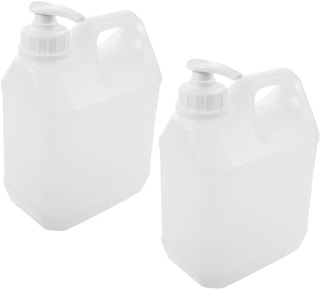 Hohopeti 2 Pezzi Dispenser per Shampoo in Plastica Trasparente Semi-opaco Pompa Ricaricabile Anti-perdita per Doccia e Bagno Compatto e Durevole per Sapone Liquido e Bagnoschiuma