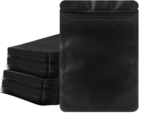 100 st mylar-påsar, 10 x 13 cm luktsäker Ziplock-förvaringsväska återförslutningsbar foliepåse värmeförslutningsbar förpackning väskor för mat smycken elektronik