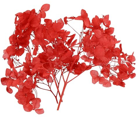 PATIKIL Fleur D'Hortensia Séchée, 10g Fleurs Pressées Naturelles Pétales D'Hortensias Réels DIY Résine Artisanat Floral Bougie, Red
