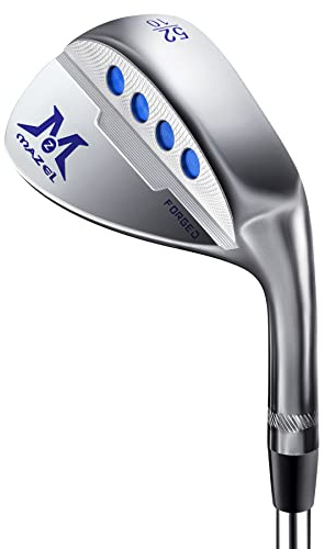 MAZEL Men’s Golf Wedges 48 50 52 54 56 58 60D Steel Sand Wedge Right-Handed | Wider Sole for Easy Glide on Grass ,CNC Milled Face Get More Swing Consistency and Accuracy