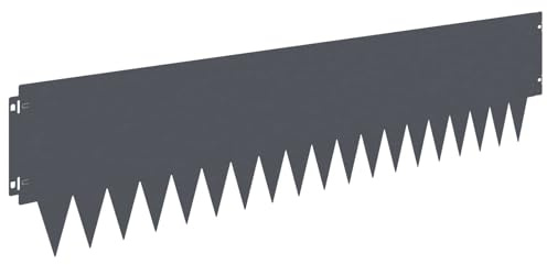 vidaXL Bordure de Pelouse 10 pc 103 x 25 cm Acier Anthracite