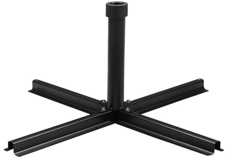 Sekey Schirmständer Platten Plattenständer für Schirmstöcke bis 38-48 mm,passend für Wegeplatten/Schirmständer（Lieferung ohne Platten）,Schwarz