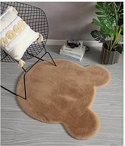 Niedlicher flauschiger Teppich für Mädchen-Schlafzimmer, Kunstfell-Plüsch-Teppich, Langflorteppich, Kinderteppich, extra große Bodenmatte für Bett, Stuhl, Sofa