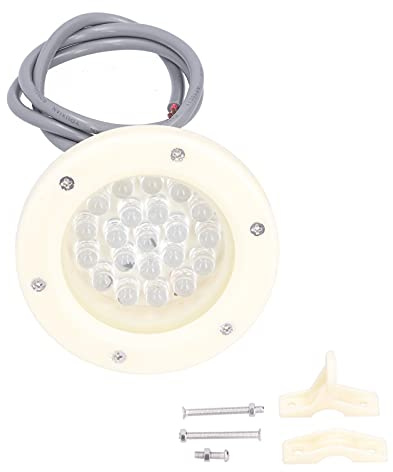 Haofy 5W 21LED Teichlichter Unterwasser-Bodenlicht IP68 LED wasserdichte Outdoor-Erdlampe, Landschaftspool Dekoratives Bodenlicht(Weiß)
