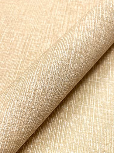NEWROOM Papier peint Or Couleur Unie Intissé - Couleurs Unies Textile Texture Moderne