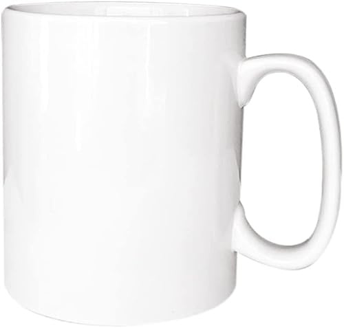 CFLNYC Taza de 1000 ml de Taza de cerámica Extra Grande, Taza de Beber de Oficina Blanca Pura Simple, 33.8 oz de café Alto Grande con Mango (Color : White, Size : 1000ml)