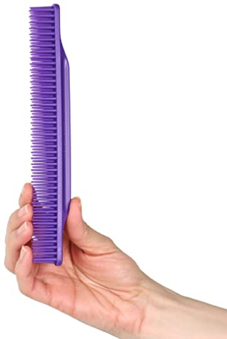 Allegro Combs 3-Row Detangling Comb, Wide Tooth Curl Defining Brush, Perfect for Women Curly Hair Stylists, Curl Defining Comb, Made In The USA, 1 Piece, Purple