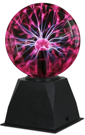 Pheashine Plasma Ball 5 Inch Touch Sensitive Sound Activated Plasma Lamp | Electric Plasma Globe Light for Stress Relief, Parties, Christmas, Bedroom, Office and Room Decoration.
