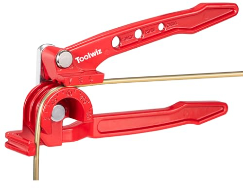 Toolwiz Pipe Bender 3-in-1 Manual Tube Bender for 6-8-10mm Tubing 0-180 Degrees Heavy Duty Brake Line Bending Tool for Copper Brass and Aluminum Pipes