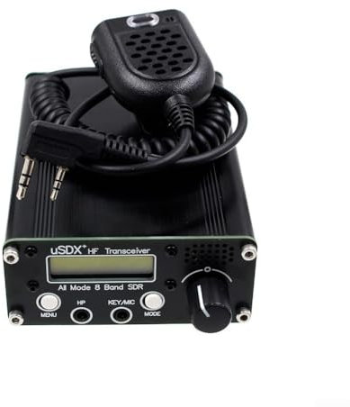 USDX USDR+ Plus V2 8 SDR-Transceiver Full Mode HF Ham Radio SSB QRP Transceiver for Signal Receiving Equipment, with LCD Screen and Built-in Speaker