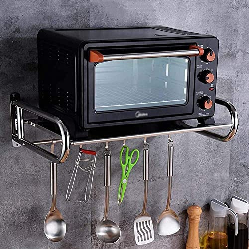 DONGGANSHI Étagère de Rangement de Cuisine en Acier Inoxydable pour Four à Micro-Ondes, étagère de Rangement Murale pour assaisonnements de Cuisine, Support Mural pour Four (Taille : 600 mm),