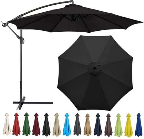 Ersatz-Sonnenschirm-Überdachung, wasserdicht, 2,7 m, 300 cm, Stoffbezug für Gartenschirm, UV-beständig, passend für 8 Rippen, verbessert die Outdoor-Dekoration