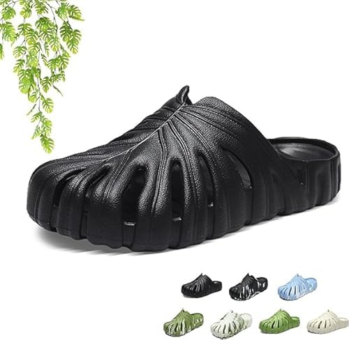 WXQZHF Chaussons Monstera pour hommes et femmes, chaussons antidérapants à semelles épaisses pour adultes, chaussons de plage à séchage rapide, unisexes pour l'intérieur et l'extérieur