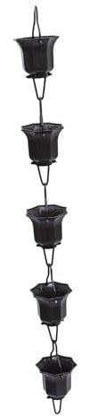 TOYANDONA Lotus-Becher Regenkette Dekorative Regenkette Für Fallrohre Langlebig Und Korrosionsbeständig Schafft Beruhigende Klänge Im Garten Lösung Für Regenwasserableitung