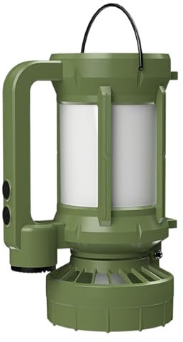 Uhngw Lanterne LED - Lampe Torche Alimentée par Batterie avec Ventilateur | Lampe Rechargeable Portable 4 Modes d'Éclairage pour Jardin, Voiture, Randonnée, Camping, Pêche et Situations d'Urgence