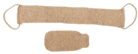 minkissy 2 Stück Peeling Duschbad Sisal Badehandschuhe Rückenwäscher für Männer und Frauen Langlebig Sanfte Hautreinigung für Umfassende Körperpflege