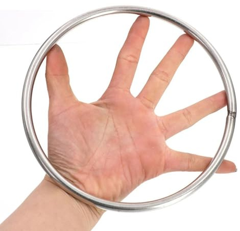 Edelstahl-Metallring, strapazierfähige nahtlose O-Ringe aus Edelstahl, Kreisring aus Edelstahl 304, Außendurchmesser 20–120 mm, massiv geschweißter O-Ring, Eisenring, Zugring for Haustiere, runder Rin