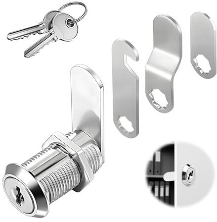 Mailbox Cabinet Cam Lock with Key Alike 25MM, Security Cam Lock for Letterbox, Drawer, Locker, Cupboard, and Cabinet, Keyed Alike Door Lock for Home Office Furniture, DIY and Professional Use