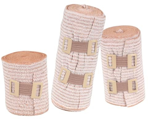 Anneome 3 pièces Élastique de Contention Respirant Compressifs et Flexibles pour Mollet Articulation et Muscles Bande de Compression Confortable et Respirante