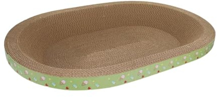 Stgfyxgs Katzenkratzbrett Kratzliege Wellpappe Kratzmöbel Sofanest Loungenest Kratzmatte Zum Ausruhen Schlafen Trainieren für Katzen Kätzchen Kleine, 43cmx28cmx8cm