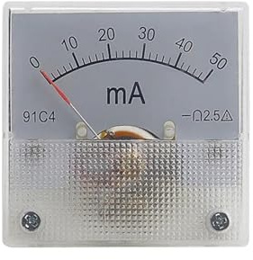 1 pz Misuratore di corrente analogico da pannello milliamperometro amperometro da pannello 20 mA 30 mA 50 mA 100 mA 200 mA 300 mA 500 mA 45 * 45 mm(30mA)