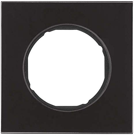 Berker Rahmen 1-Fach 10112616 flach Glas schwarz R.8 Abdeckrahmen 4011334502623