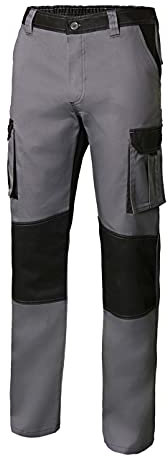 Velilla 103020B; Pantaloni Bicolore Multitasche; Colore Grigio e Nero; Taglie Europee 40; Taglie Italiane 44