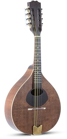 GEWA Mandoline Pro Arte Antique - Flachmandoline - Portugiesische Form - Massive Fichtendecke - Boden/Zarge massiver Ahorn - Antik-Mattlackierung - Made in Europe
