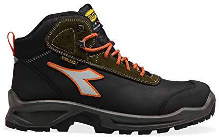 Diadora Sport Diatex Mid S3 Wr Ci Src, Mocassino Uomo, Nero Verde Rabbia, 44 EU