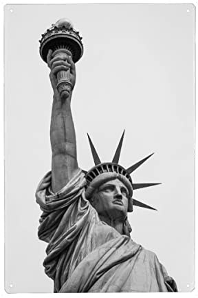 artboxONE Metall-Poster 30x45 cm Städte Statue of Liberty New York von Künstler AB1 Edition