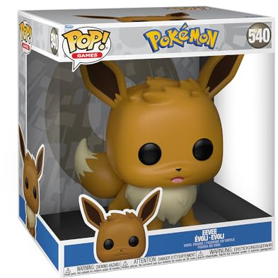 Funko Pop! Jumbo: Pokemon - Eevee - Evoli - Vinyl-Sammelfigur - Geschenkidee - Offizielle Handelswaren - Spielzeug Für Kinder und Erwachsene - Video Games Fans - Modellfigur Für Sammler und Display