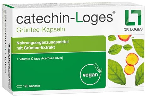 catechin-Loges Grüntee-Kapseln - 120 Kapseln - Grüntee-Extrakt und Vit C