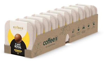 CoffeeB Café Espresso – Boules de café pour machines CoffeeB, 100% Arabica – le système à capsule sans capsule (10x9)