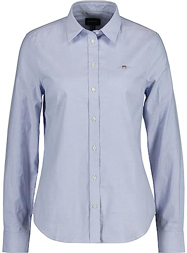 GANT Dam Slim Stretch Oxford skjorta blus, ljusblå, 40