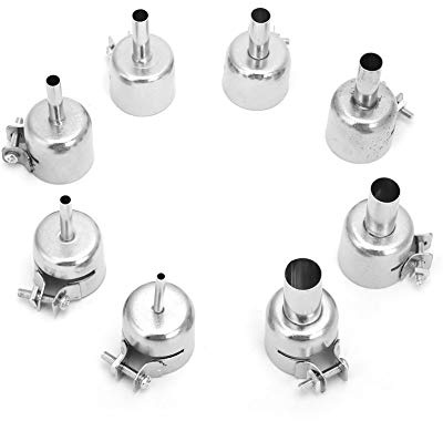 Set 8 Ugelli Pistola Aria Calda Acciaio Inossidabile per Saldatura PVC e Modelli 850 852 950
