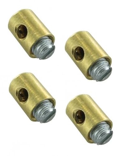 Praktische Klemme (5,5 x 7,5 mm), universelle Kabelklemme für Vergaser, Gaszug, Moped, Motorrad, Roller, Rasenmäher, Rasenmäher Schraubnippel universal, für Seilzug (10)