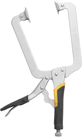 Xiao & Dao Pro 15Iuch C-clamp locking Pliers with Swivel Pads,clips mount tools,woodworking (1-pack)