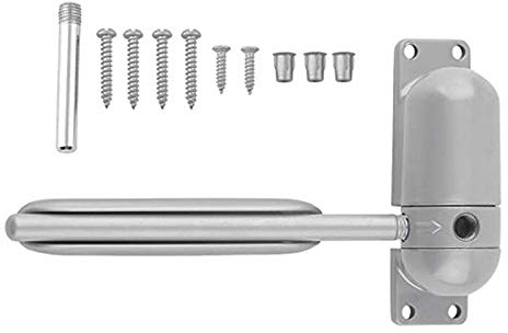 1 Set grauer Mini-Türschließer mit automatischer Feder, verstellbarer feuerfester Sicherheits-Türstopper for den Innen- und Außenbereich