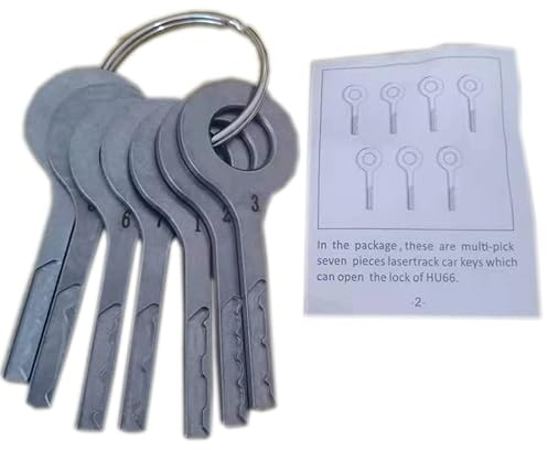 RLOKK HU66 Auto Lock Picks Lasertrack Autoschlüssel 7-teilig