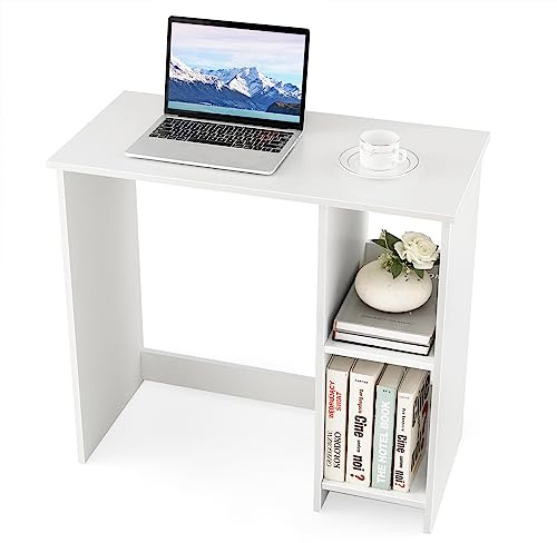 COSTWAY Scrivania in Legno per Ambienti Piccoli 80x40x74 cm (Bianco)