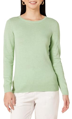 Amazon Essentials Maglione Girocollo Leggero A Maniche Lunghe (Taglie Forti Disponibili) Donna, Light Jade Green, L