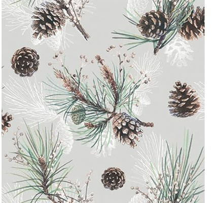 Ambiente Servietten 25 x 25 cm Cocktailservietten Papierservietten Zapfen Winter Weihnachten pine cone/Tischdeko/Bastelarbeiten/Decoupage