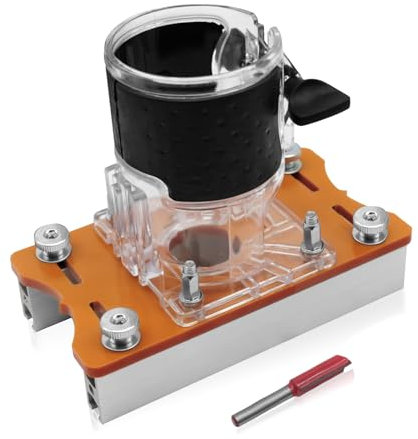 Wood Trimmer Router Base, 2 in 1 Compact 2 in 1 Compact Wood Palm Router Base Router Slotting Bracket, Wood Router Tool for Inside Diameter 65mm Trimming Machine