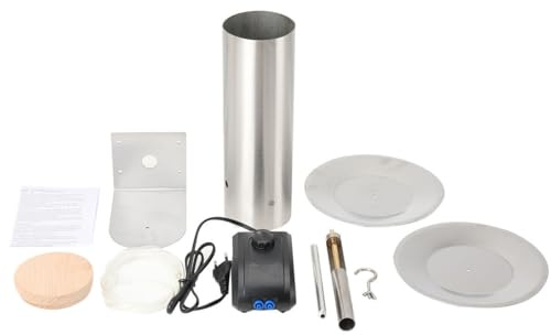 Lfhelper 1,1 Liter Kaltraucherzeuger Rauchgenerator mit Pumpe Kaltrauchgenerator aus Edelstahl Räuchern BBQ