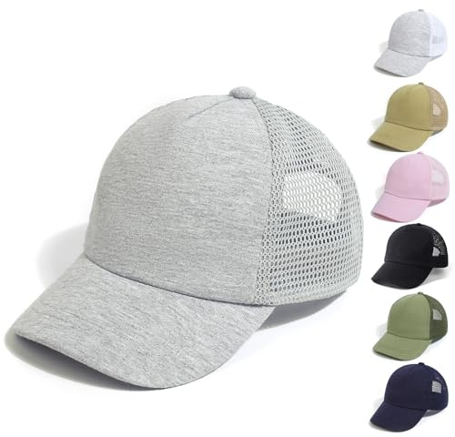 QIYIENDIAN Baby Toddler Baseball Caps Cappelli da Sole Regolabili Dinosauro Cappello a Tinta Unita Bambini Ragazzi Ragazze(Gray,1-3Years)