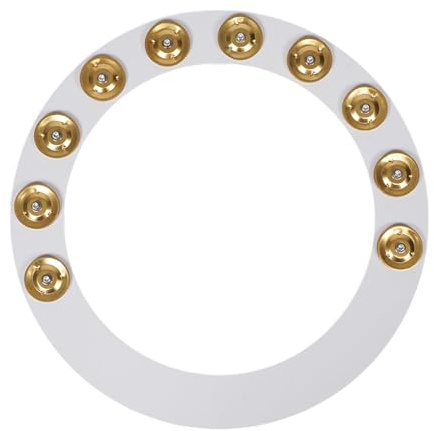 rockible Anillos de Platillos de Tambor, Anillos de Platillo Ching, Anillos de Efecto de Bombo DIY, Efecto de Pandereta de Bombo de 14,17 Pulgadas, oro