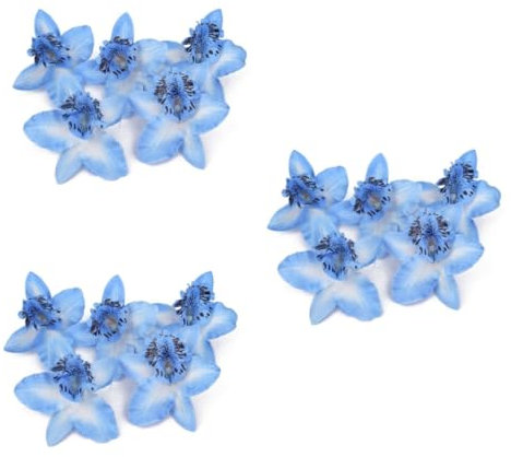 Yardenfun 60 STK Künstlicher Orchideenkopf Seidenblumen Selber Machen Künstliche Orchideen Handgemachte Orchideenblüte Ostern-gänseblümchen- Künstliche Gänseblümchen Blumenköpfe Blue