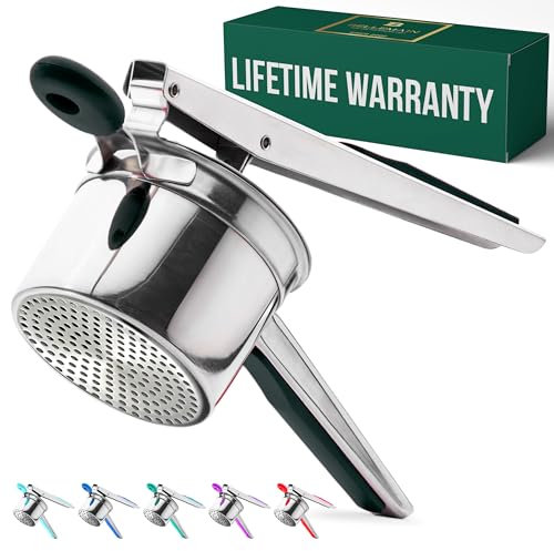 Bellemain Large Potato Ricer 15oz – Heavy Duty Stainless Steel Potato Masher for Smooth Mashed Potatoes, Baby Food & Gnocchi Maker