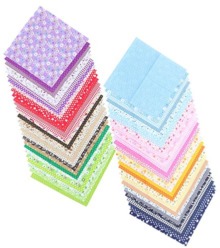 PHENOFICE 56stücke Baumwolle Stoffe Für DIY Patchwork Blätter Druck Tuch Nähen Zubehör Geeignet Für Kissen Vorhänge Masken Dekoration