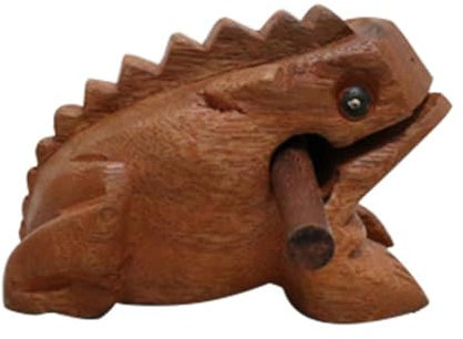 JNJOOD Geschnitztes Krächzendes, Perkussion, Musikalischer Klang, Holzfrosch, Tonblock, Spielzeug, Langlebig, Einfach zu Bedienen, Ca. 27 X 7 X 7 cm